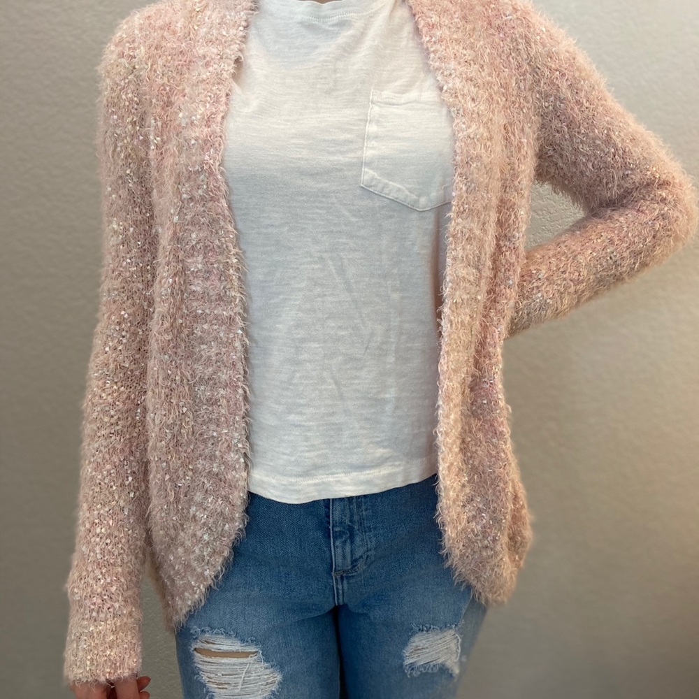 Pink cardigan